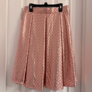 LuLaRoe metallic pink Madison skirt.  With pockets.  Size Small
